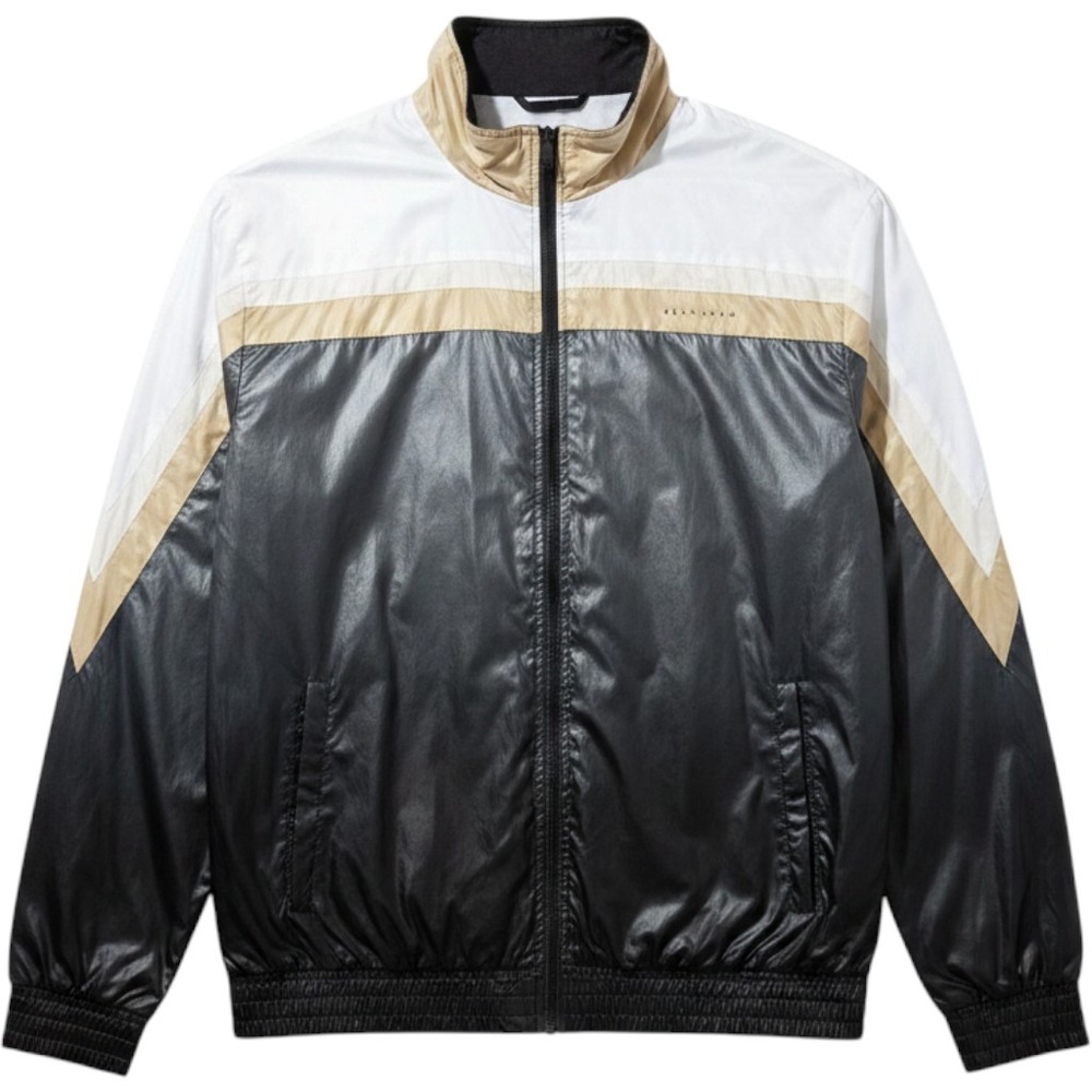 Sean John Mens Windbreaker Shacket 3XLT Colorblock Full Zip Lined Mesh Casual